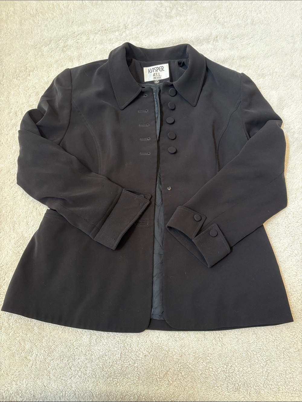 Kasper Black Women's Classic Button-Front Blazer